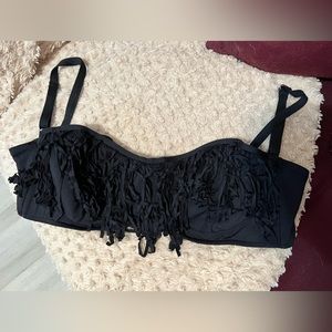 Size 38D cup fringe swimsuit top